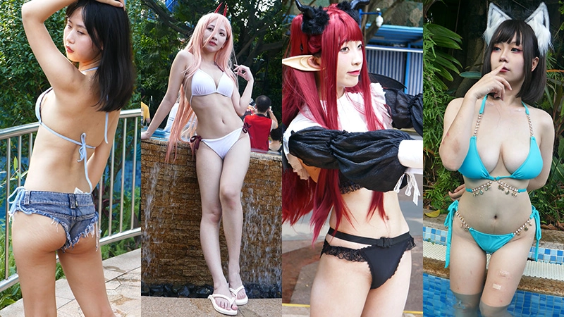 [合集打包]广州长隆二次元漫展泳衣cosplay妹子合集[28v/6.75G]